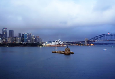 Harbour at Dusk, Sydney, Australia.