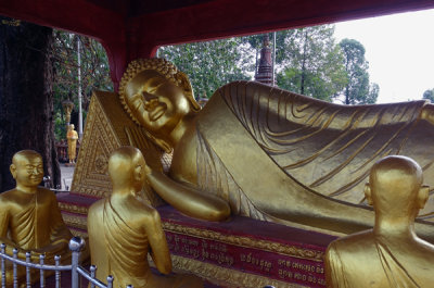 Sleeping Buddha, Wat Krom Sihanoukville, Cambodia.