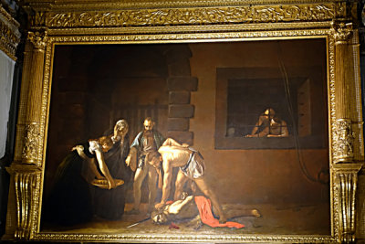 Caravaggio's Beheading of Christ, Oratory, St. Johns Co-Cathedral, Valletta, Malta.