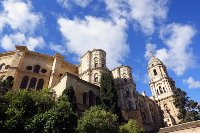 Rearview, Cathedral of Malaga, Spain.