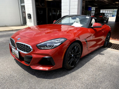 2019 BMW Z4 sDrive 30i; service loaner, photographed at BMW of Towson, Maryland (0947)