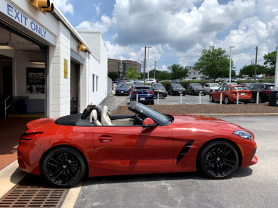 2019 BMW Z4 sDrive 30i; service loaner, photographed at BMW of Towson, Maryland (0949)