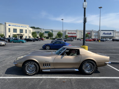 1969 Chevrolet Corvette Stingray, one word, except for model years 1963 to 1967; photographed in Hunt Valley, Maryland (1165)