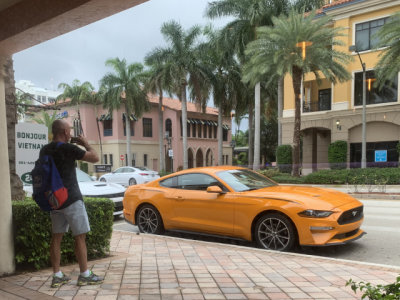 Caught a pedestrian photographing my rental 2019 Ford Mustang (1283)