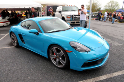 2019 or 2018 718 Cayman GTS in Miami Blue, for sale, Porsche Swap Meet in Hershey, PA (3332)