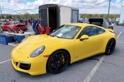 911 GTS (991.1) in Racing Yellow, Porsche Swap Meet in Hershey, PA (3397)