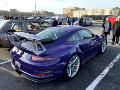 Porsche 911 GT3 RS, 991.1, Ultraviolet, at cars & coffee in Hunt Valley, Maryland (2739)