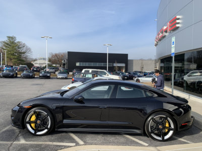 2020 Porsche Taycan Turbo S, MSRP $206,000, Porsche's first electric car, at Porsche Towson, Maryland (2757)