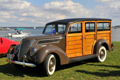 Chief Judge's Award for BEST Preserved Car: 1938 Ford V-8 Wagon, Tom & Vivien Haines (7841)