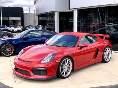 2016 Porsche Cayman GT4 in Carmine Red, pre-owned (3001)