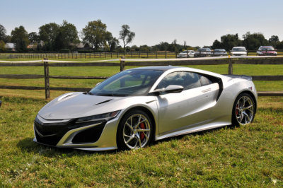 Acura NSX, known outside North America as Honda NSX, in spectators' parking area, 2019 Radnor Hunt Concours, Malvern, PA (6803)