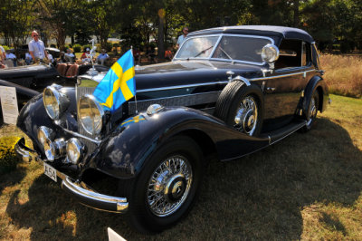 1938 Mercedes-Benz 540K Cabriolet by Norrmalm, 1 of only 419 540Ks, 2019 St. Michaels Concours d'Elegance, Maryland (7565)