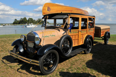 People's Choice and 2nd in Wooden Class: 1929 Ford Model A Station Wagon, 2019 St. Michaels Concours d'Elegance (7826)