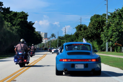 Procession of Porsches in Boca Raton, FL, at 2019 Porsche Parade (annual Porsche Club of America convention) (4435)