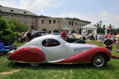 1937 Talbot-Lago T-150 SS by Figoni & Falaschi, 1937 N.Y. Auto Show car, J.W. Marriott, Jr, Elegance at Hershey, PA, 2015 (1622)