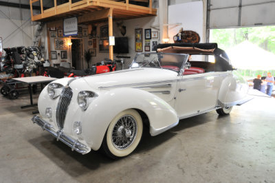1948 Delahaye 135M Cabriolet, coachwork by Figoni & Falaschi, at Radcliffe Motorcars' 2019 Open House, Reisterstown, MD (6493)