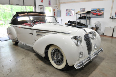 1948 Delahaye 135M Cabriolet, coachwork by Figoni & Falaschi, at Radcliffe Motorcars' 2019 Open House, Reisterstown, MD (6499)