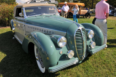 1947 Delahaye 135M Cabriolet with 1949 coachwrok by A.B. Guillore, BHA Museum, Hunt Valley, MD, 2019 St Michaels Concours (7812)