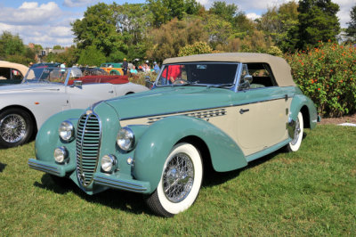 1947 Delahaye 135M Cabriolet with 1949 coachwrok by A.B. Guillore, BHA Museum, Hunt Valley, MD, 2019 St Michaels Concours (7821)