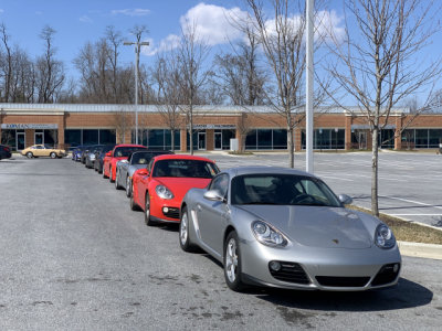 March 14, 2021, first two cars, both Porsche Cayman (987.2) (6154)