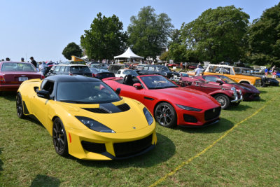 From left, Lotus Evora and Jaguar F-Type (0350)