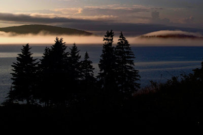 Shrouded island from house
