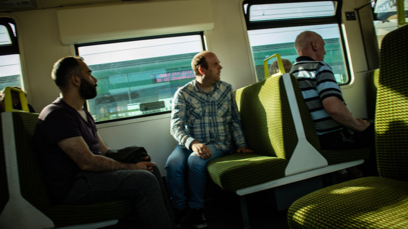 Men on a Train