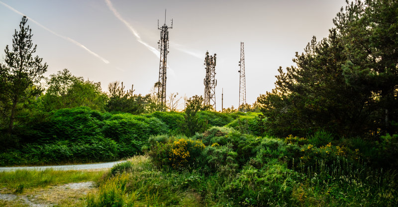 Cell/Mobile/Communication towers, Kindlestown Wood, Wicklow, Ireland