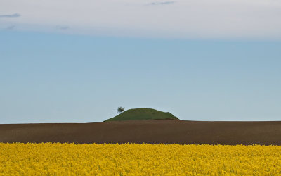 Bronsåldersgrav på modern åkermark i Skåne