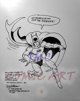 41.  “Superman & Batman ‘Coloring & Activity Book’”; 1987, Pg.?) – 8 ½ x 11 – Tony Tallarico (P/I) … (Batman) …