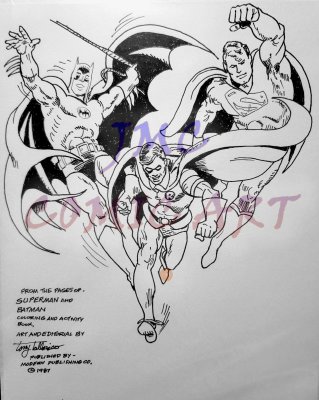 42.  “Superman & Batman ‘Coloring & Activity Book’”; 1987, Pg.?) – 8 ½ x 11 – Tony Tallarico (P/I) … (Batman/Robin/Superman/)...