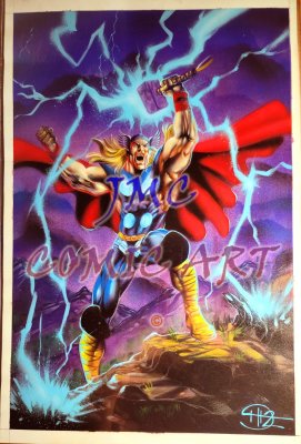 7.	“Thor” – 11x17 – Don Hillsman II – Fully Painted …