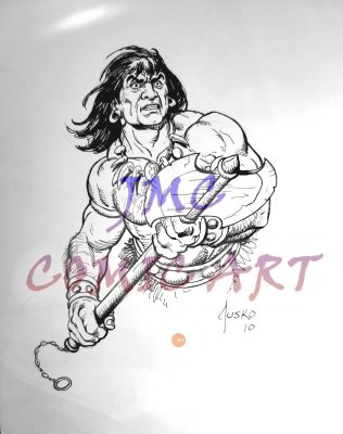 35.	 “ Conan (waist up)” – 11x14 - Joe Jusko – P/I …