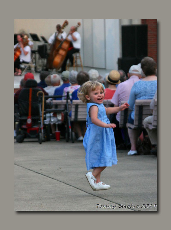 Jumping for Joy at the independence day concert in the park...