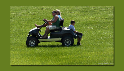 Dad, you said I could drive ! ....... No, I said maybe