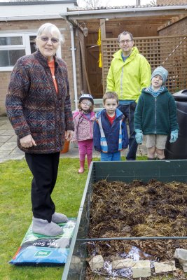 Raised beds constructed and being filled