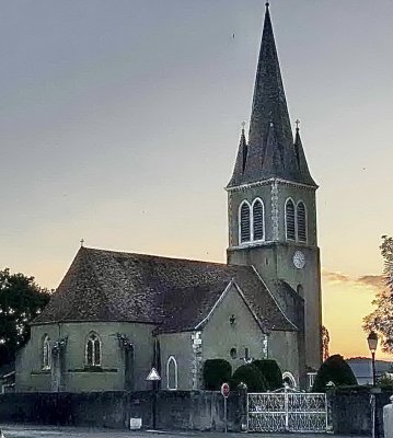 L'glise de Maslacq  la tombe du jour