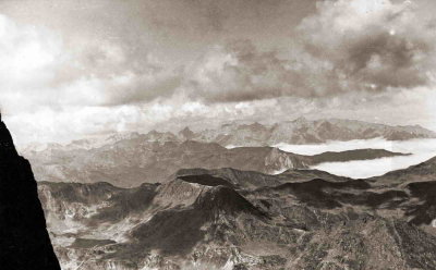 Ayous, Labigouer, massif de Lescun et Pic d'Anie depuis l'Ossau