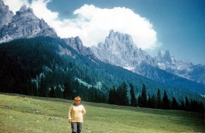 Popo dans les Dolomites, 1955