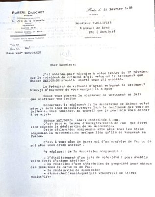 Lettre 2 de Me Dauchez