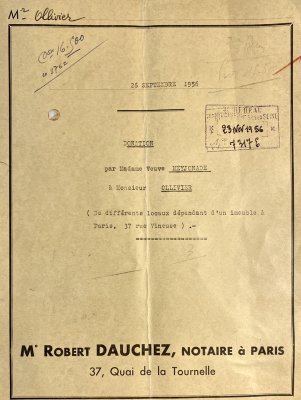 Premire page du texte notari relatif  la Donation de Blanche  son fils Robert