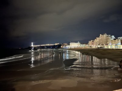 Plage de Biarritz de nuit