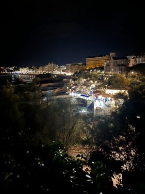 La plage de Biarritz la nuit