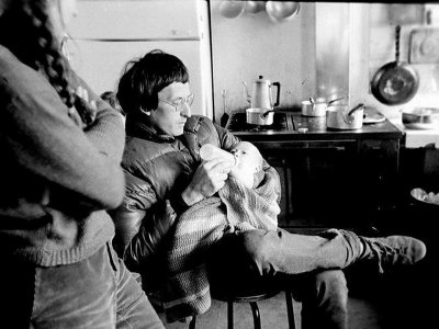  Herv et Guillaume en 1972, dans la cuisine du refuge de Pombie