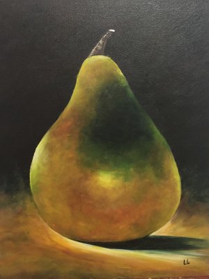 Pear with resin 20” x20 “