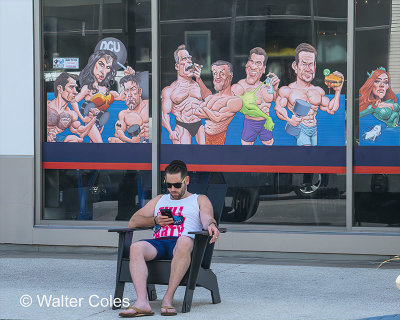 Man smoking at Fitness Center HB Downtown 8-11-19 CC S2 w.jpg