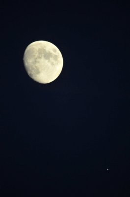 Moon and Jupiter together