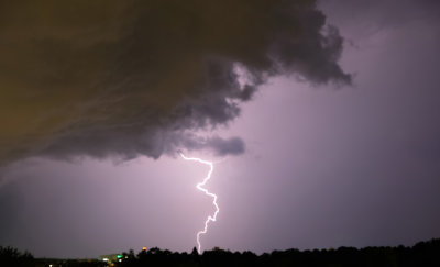 Bliksem boven Hengelo.