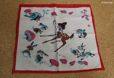 Vintage Bambi handkerchief