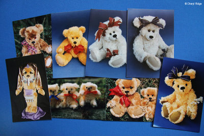 Teddy bears designed and handmade by Cheryl Ridge
